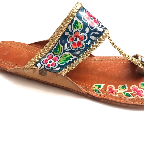 Hand painted Thong Sandals 8.5 - Picture 6 of 8